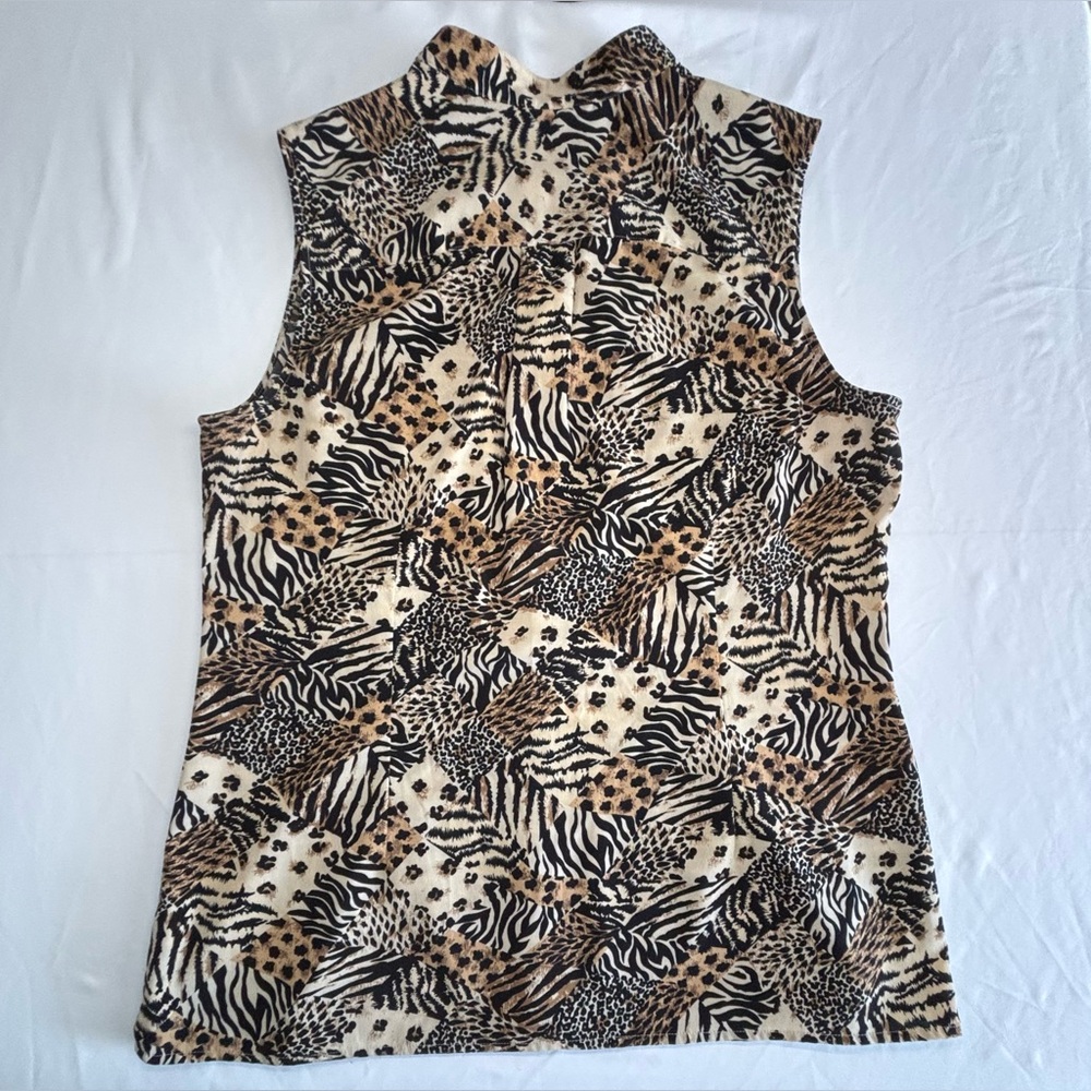 Notations Women’s Animal Patchwork Print Sleevele… - image 2